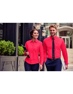 R-R-936F-0-Ladies L/S Pure Cotton Easy Care Poplin Shirt 2